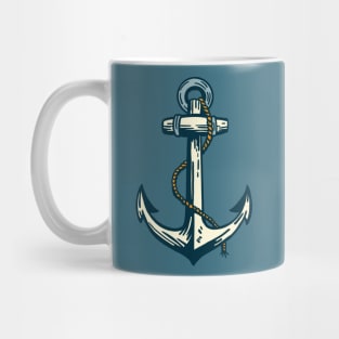 Cool Retro Anchor Illustration Mug